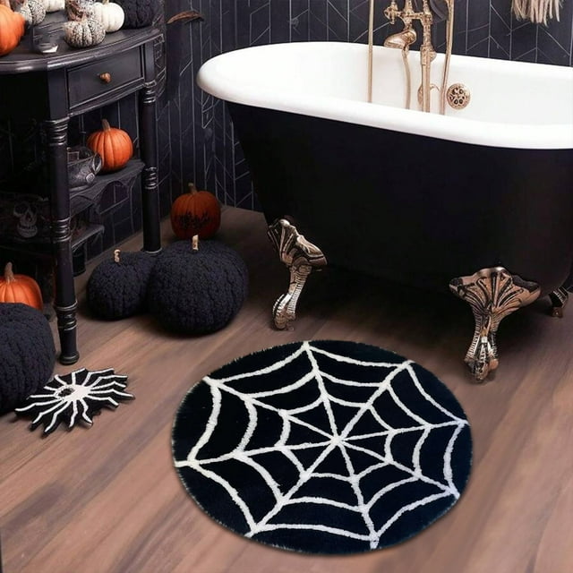 RKSTN Imitation Cashmere Carpet Halloween Flocked Rugs Halloween Theme Faux Sheep Velvet Rugs Living Room Rugs Sofa Rugs Bedside Rugs