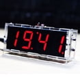 thumbnail image 2 of Kit Horloge Tube LED Nixie 4-Numérique DIY Horloge Électronique Pièces Rouge, 2 of 7