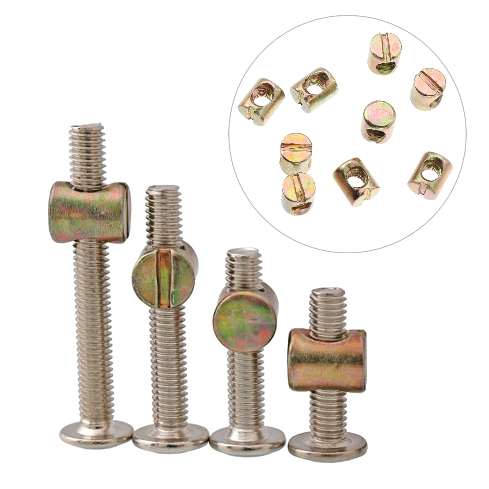 Nut for Bed Slotted Chair Accessories Furniture Dowel Bolt Pin 110 Pcs
