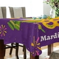 thumbnail image 3 of SKYSONIC Mardi Gras Tablecloth Waterproof Washable Polyester Square Table Cover Durable Tablecloth for Kitchen Dining Table Party Decor (54 X 72 Inch), 3 of 7