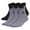 Heather Grey/Black/White, variant on adidas Originals Men's Trefoil Quarter Socks (6-Pair), Black/ White, Large