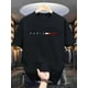 thumbnail image 2 of 1pc Men'S Casual Crew Neck T-Shirt with "I'm Mom'S Favorite" Print - 100% Cotton, Slight Stretch, Knit Fabric, Applique Detail, Regular Fit, Four Seasons, Golf & Mature Occasions Tee For Adult, Men,, 2 of 6