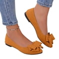 thumbnail image 3 of Women's Pointed Toe Flat Shoes Elegant Bow Knot Ballet Flats for Ladies Comfortable Slip-On Loafers, 36, 3 of 7