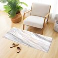 thumbnail image 6 of Haosy Soft Pink Gold White Marble Bathroom Rugs Non Slip Absorbent Soft Plush Quick Dry Bath Mat, 39"x20", 6 of 8