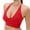 Red, variant on Halter Bras for Women Deep V Neck Adjustable Strap Ribbed Seamless Low Impact Sports Bras Wokout Yoga Bralette