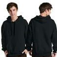 thumbnail image 6 of JERZEES Unisex Ultimate CVC Hooded Sweatshirt, 60/40 Cotton/Polyester Winter Fleece Pullover Hoodies (White+Black Ink 2 Pack, 2XL), 6 of 8