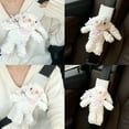 thumbnail image 7 of Car Seat Belt Cover Pad | Faux Sheepskin Wool | Soft Winter Cushion Strap Protector | Cute Kawaii Bunny Design | For Vehicle & Bag Straps | 21x5cm | 1 Piece, 7 of 7