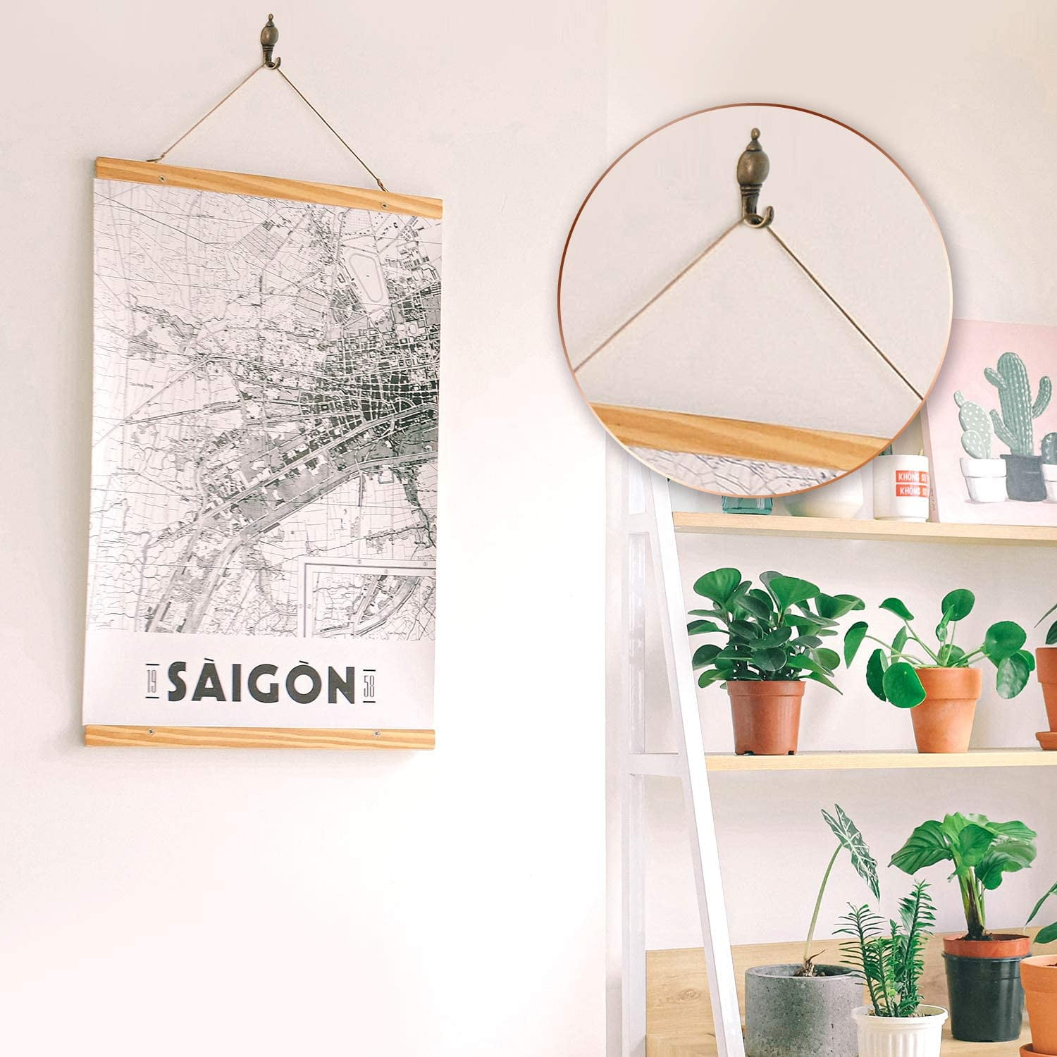 30 Pieces Pin Hs Push 20 lbs Push Pin Hanger, Picture Hanging Nails for Home Office Fabric Wall Wooden (Retro Gourd Style)