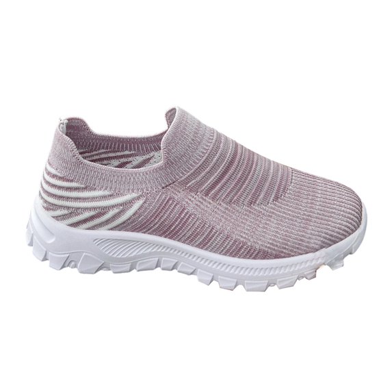ibiyuan Wide Walking Shoes for Women Knit Upper Embroidery Wide Walking Shoes for Women Adjustable Upper Closed Toe Slip on Womens Shoes Sneakers Soft Hands Free Mary Jane Shoes Women Foam Shoes