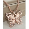 thumbnail image 2 of Women Butterfly Pendant Necklace Rose Golden Finish, 2 of 3