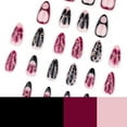 thumbnail image 6 of KUFptva Almond Press on Nails Glossy Fake Nails Stick on Nails in 12Size 24Pcs French Nails Tips for DIYS Nails Art Decorations, 6 of 7