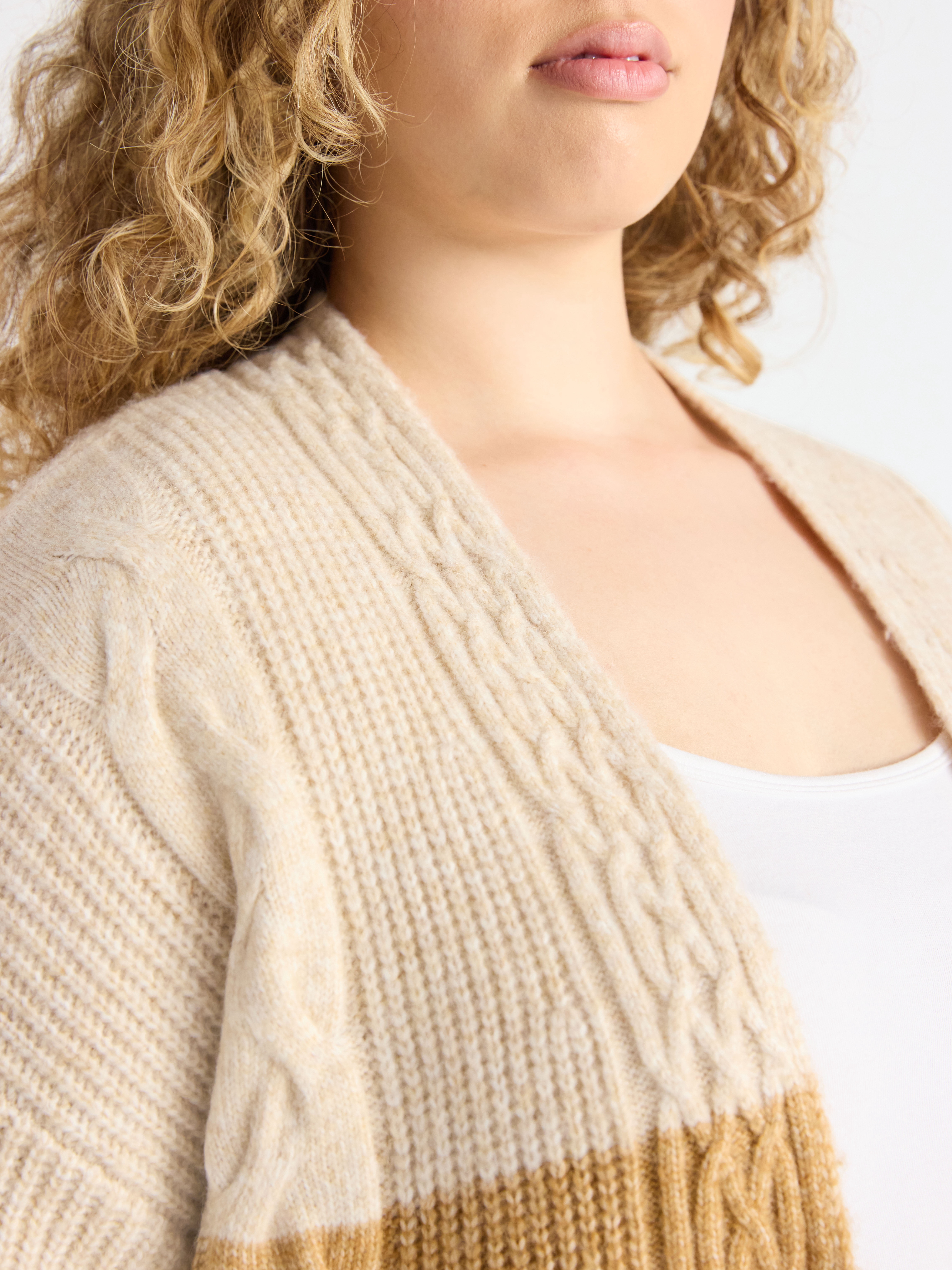 Terra & Sky Women's Plus Open Front Cardigan Sweater, Midweight, Size 1X-5X