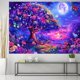 thumbnail image 2 of Tapiz de pared con diseño de bosque, tapiz del árbol de la vida, arte de pared natural para decoración de dormitorio y sala de estar, 2 of 5