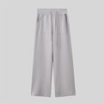thumbnail image 2 of Diufon Womens Cotton Wide Leg Pants Elastic High Waist Drawstring Pants Solid Color Lounge Pants, 2 of 7
