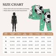 thumbnail image 4 of Fuzoiu BALL INSIDE THE NET GOAL Print Women's Long-Sleeved Pajama,Lounge Button Down Nightwear,Womens Notch Collar Pajama Set-Small, 4 of 7