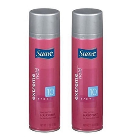 Suave Extreme Hold Hairspray Unscented, 13.75 oz 2 Pack