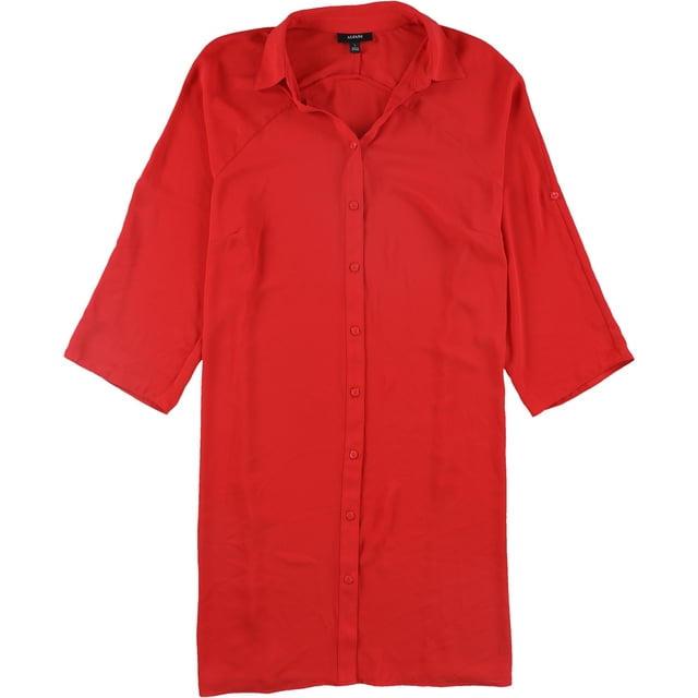 Alfani Tunique Blouse pour Femmes, Rouge, Grand