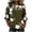 Army Green, variant on Womens Casual Floral Print Tops Crew Neck Dolman 3/4 Sleeve Loose Fit Lightweight Everyday Summer Shirts