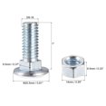 thumbnail image 2 of Uxcell 3/8-16 x 1" Carbon Steel Square Neck Carriage Bolts with Nuts & Washers 10 Set, 2 of 5