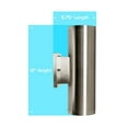 thumbnail image 3 of Westgate Outdoor LED Cylinder Light -Wall Sconce Up/Down Light-Dimmable - CRI80+ IP65 Waterproof (20W (Brushed Nickel), 5000K Cool White), 3 of 6