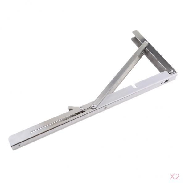 Polished 304 stainless steel Folding Shelf Bench Table Bracket for Boat RV 