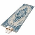 thumbnail image 2 of 2'x6' Rug Runners for Hallways Kitchen, Blue Boho Non Slip Entryway Beside Floor Carpet Runner, Retro Southwestern Ethnic Geometric Washable Laundry Room Bedroom Throw Rugs Mat for Family Pet, 2 of 8