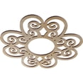 thumbnail image 2 of 18"OD x 6 1/8"ID x 3/8"T Cohen Wood Fretwork Pierced Ceiling Medallion, Hickory, 2 of 3
