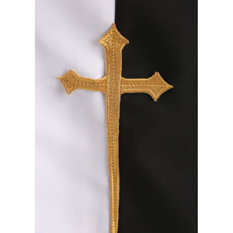 Men's Holy Priest Costume | Adult | Mens | Black/Brown/White | L | Fun Costumes