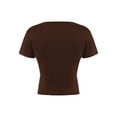 thumbnail image 4 of Blusas de verano para mujer, camiseta ajustada de manga corta con cuello redondo, ropa de calle XBTCLXEBCO short sleeve, 4 of 6