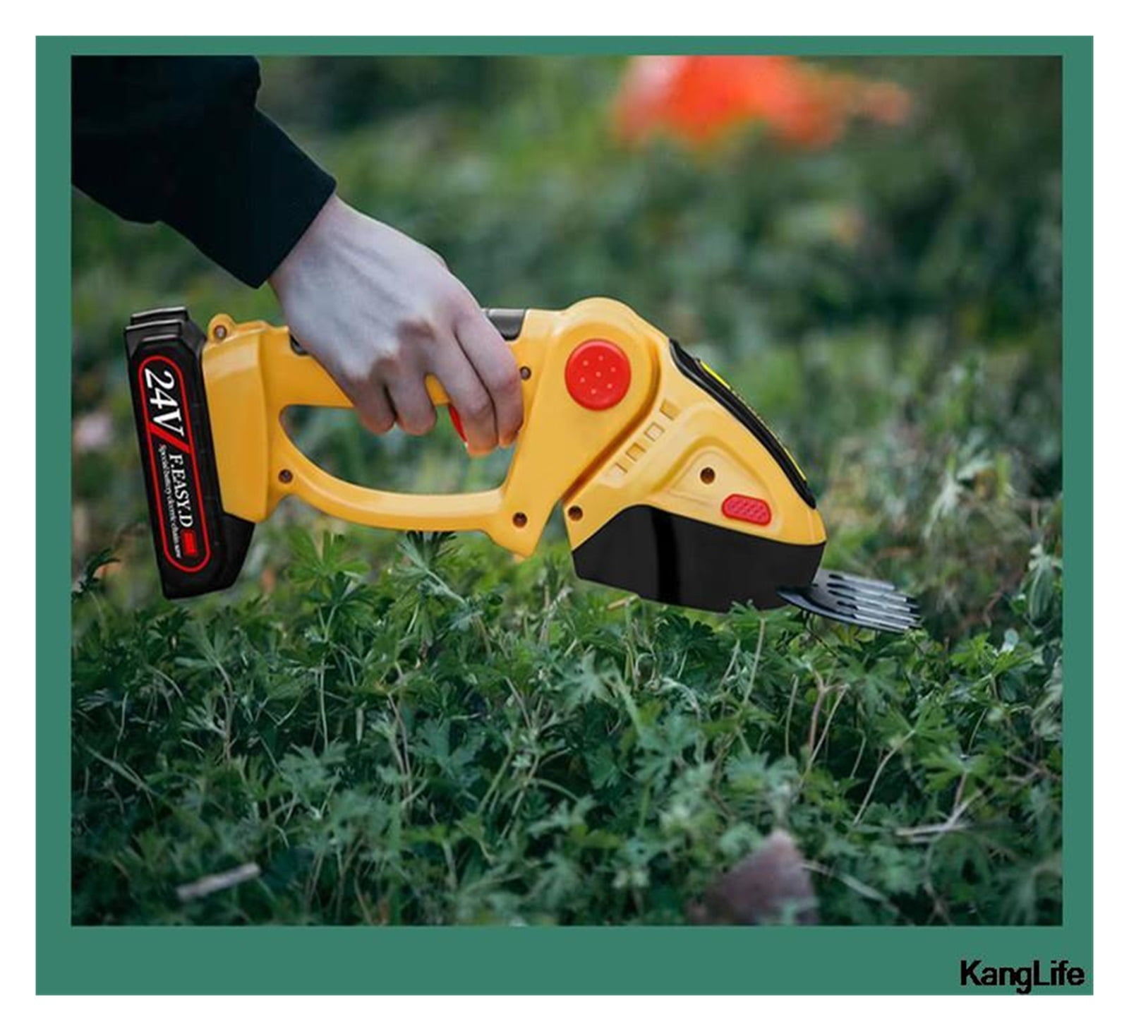 36F/24V Electric Hedge Shears Wireless Rechargeable Pruning Lawn Mower Lithium Battery One-Handed Hedge Trimmer Garden Tools ,Long-Lasting