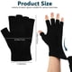 thumbnail image 2 of Guantes sin dedos BEVTEE, tejidos en invierno, para mujer y hombre, 4 unidades, color negro, 2 of 8