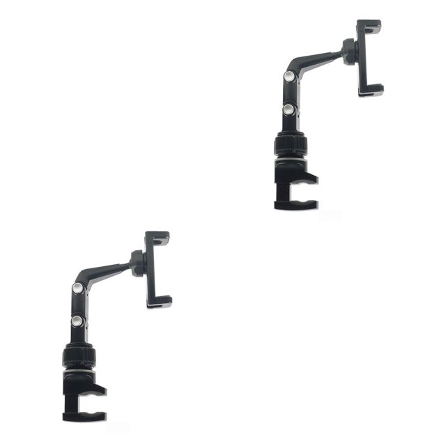 Sonducket Soporte para teléfono de guitarra Soporte para micrófono para lecciones de guitarra Tutoriales Negro Verde Gris oscuro 2piezas