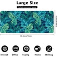 thumbnail image 3 of Green Tropical Leaves Desk Mat,Palm Leaves Growing Upwards Gaming Mouse Pad,Large Non-Slip Rubber Base Mousepad with Stitched Edges,Waterproof Mouse Mat Desk Pad for Office Game Home 35.4x15.75 in, 3 of 6