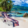 thumbnail image 3 of Housse de Chaise de Plage en Microfibre Serviette de Détente de Plage avec Sac Latéral, 3 of 7