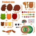 thumbnail image 3 of 9 Piece Autumn Themed DIY Craft Kit for Kids Owl Wreath Making Art Project, 3 of 7