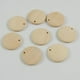 thumbnail image 4 of 100 piezas de adornos redondos de madera en blanco con forma de círculo con agujero para bodas DIY 20mm, 4 of 7