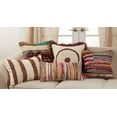 thumbnail image 3 of Colorful Woven Design Chindi Decorative Cotton Throw Pillow 22 x 22 Inch, 3 of 3