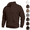 Brown, variant on Men's Sweatshirt Long Sleeve Quarter Zip Pullover Solid Color Athletic Shirts Soft Touch Outdoor Running Sweat shirt Winter Fashion