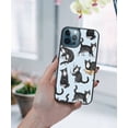 thumbnail image 5 of WIRESTER Shockproof Soft Rubber Cover Case for Apple iPhone 12 Pro Max 6.7" 2020, Black White Tuxedo Cat Playful Postures On Pale Aqua Background, 5 of 5