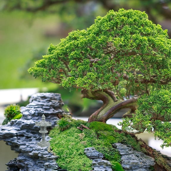 WEKADRIN 1 Set Stone Statue Garden Miniatures Hexagonal Square Holes 0.98x0.98x1.97in