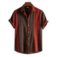 thumbnail image 2 of Floenr Mens T Shirts,Men Hawaiian Short Sleeve Beach Shirt Printed Summer Casual Button Down Shirts, 2 of 5