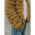thumbnail image 4 of Dellytop Womens Open Front Faux Fur Cardigan Shaggy Jacket Coat, 4 of 5