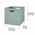 thumbnail image 4 of Better Homes & Gardens Felt Cube Storage Bins (12.75" x 12.75"), Soft Green, 2 Pack, 4 of 6