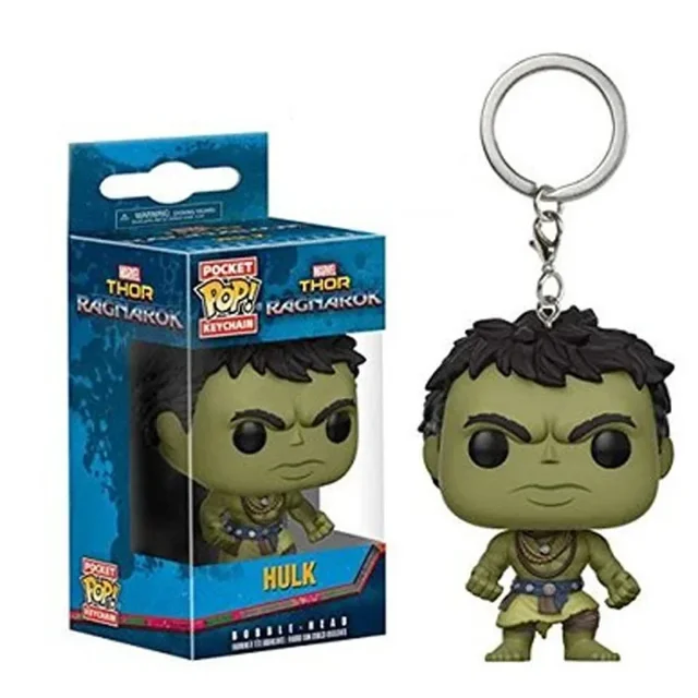 FUNKO-llavero de Capitán América Inro Man, Deadpool, Spider Man, Thanos, Thor, muñeco de vinilo, figuras de juguete coleccionables, el mejor regalo para niños(HULK NEW,