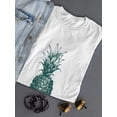 thumbnail image 3 of Grunge Green Tropical Pineapple T-Shirt Women -Image by Shutterstock, Female Small, 3 of 4