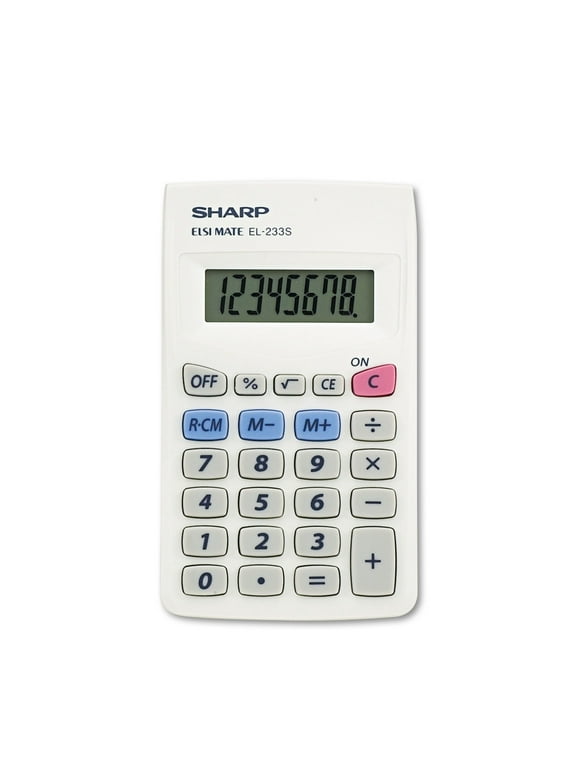 Sharp EL233SB EL233SB Pocket Calculator, 8-Digit LCD