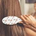 thumbnail image 4 of Cherry Hair Brush, Cute Red Cherry Pattern Detangling Paddle Brush, Sweet Fruit Design, Cherry Lover Aesthetic, Soft Bristle Brush for Smooth Styling, 4 of 7