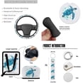 thumbnail image 7 of Yuyamidu Blue Sea Turtle Car Interior Accessories Full Set Car Seat Covers Steering Wheel Cover Seat Belt Cover Trash Bag Rearview Mirror Cover Coasters Lipstick Covers Fit for Sedans SUVs, 7 of 7
