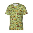 thumbnail image 5 of Vsdgher Cute Tractor Print Men's Dry Fit Mesh Athletic Shirts Moisture Wicking Tennis T-Shirt Tops, 5 of 9