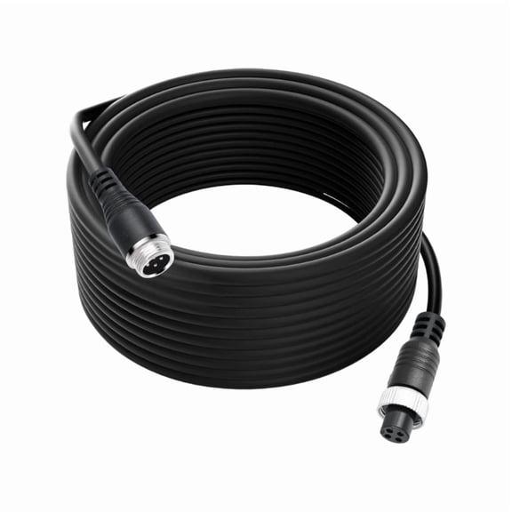 M12 4Pin Male To Female Extension Cable For Truck Reversing Camera System PVC 4 Core Copper